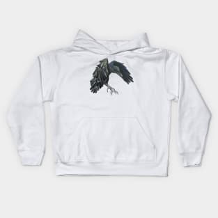 Black Crow Master of Time Illustration Kids Hoodie